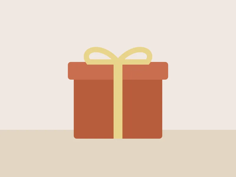 Illustration: Geschenkpaket mit Schleife