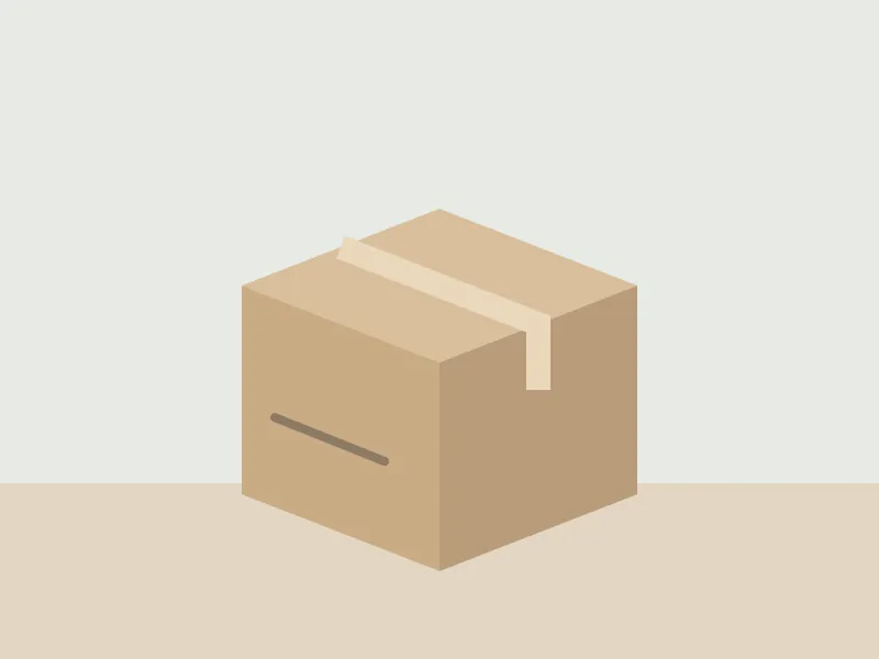 Illustration: verschlossenes Versandpaket